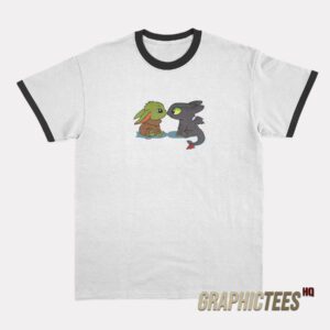Star Wars Baby Yoda and Baby Toothless Ringer T-Shirt