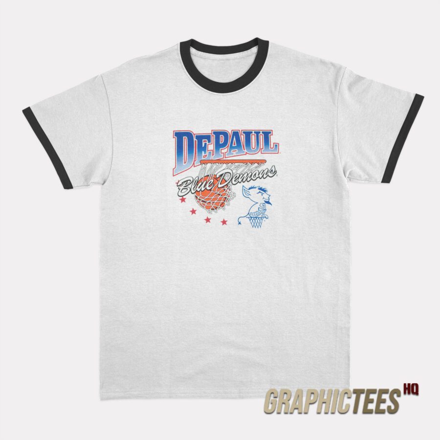 DePaul Blue Demons Classic Ringer T-Shirt DePaul Blue Demons Classic Ringer T-Shirt