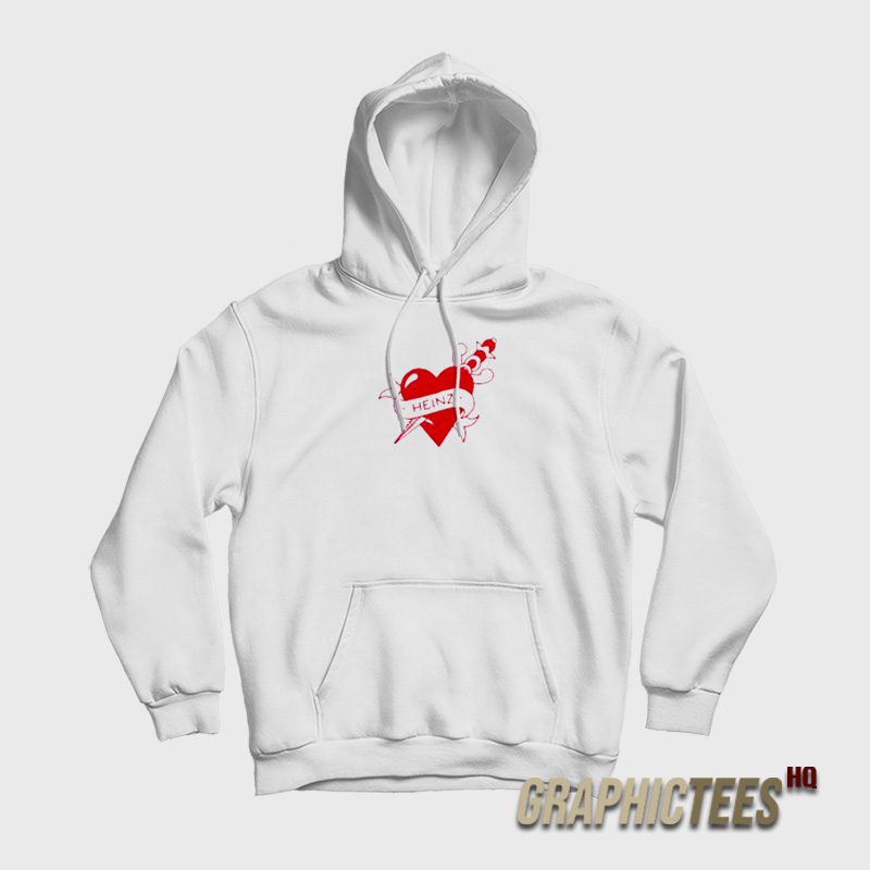 Heinz Red Tattoo Ink Heart Hoodie Heinz Red Tattoo Ink Heart Hoodie