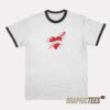 Heinz Red Tattoo Ink Heart Ringer T-Shirt
