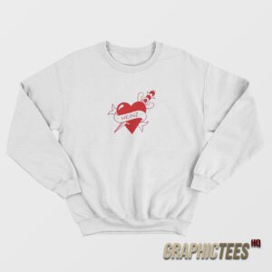 Heinz Red Tattoo Ink Heart Sweatshirt