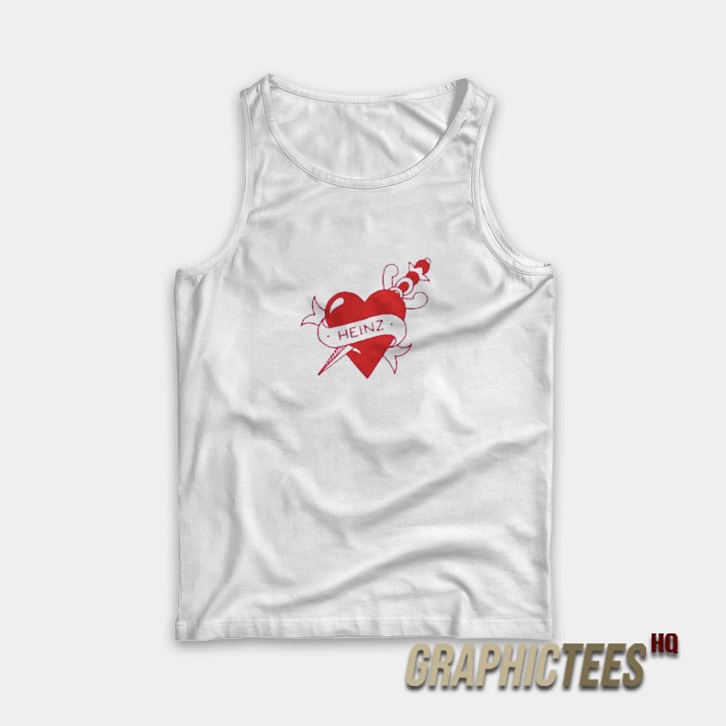 Heinz Red Tattoo Ink Heart Tank Top Heinz Red Tattoo Ink Heart Tank Top