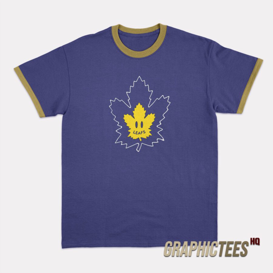 Maple Leafs X Drew Justin Bieber Smile Ringer T-Shirt Maple Leafs X Drew Justin Bieber Smile Ringer T-Shirt
