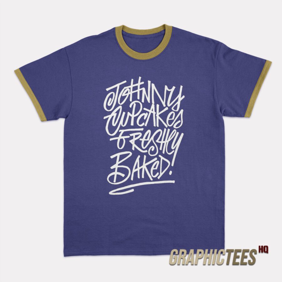 Johnny Cupcakes Freshly Baked Ringer T-Shirt Johnny Cupcakes Freshly Baked Ringer T-Shirt