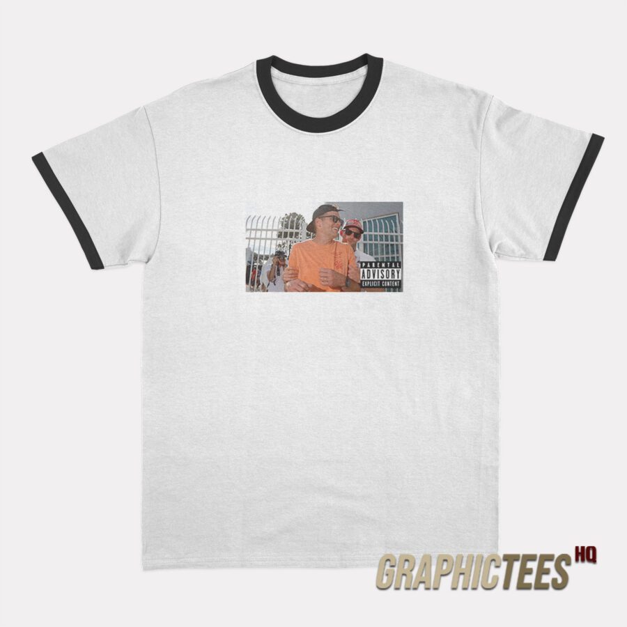 Tom Brady Parental Advisory Ringer T-Shirt Tom Brady Parental Advisory Ringer T-Shirt