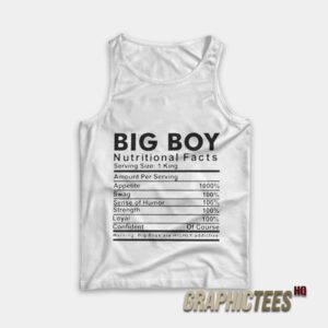 Big Boy Nutritional Facts Tank Top