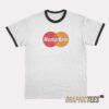 Masturbate Mastercard Logo Parody Ringer T-Shirt