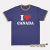 Elon Musk I Love Canada Ringer T-Shirt