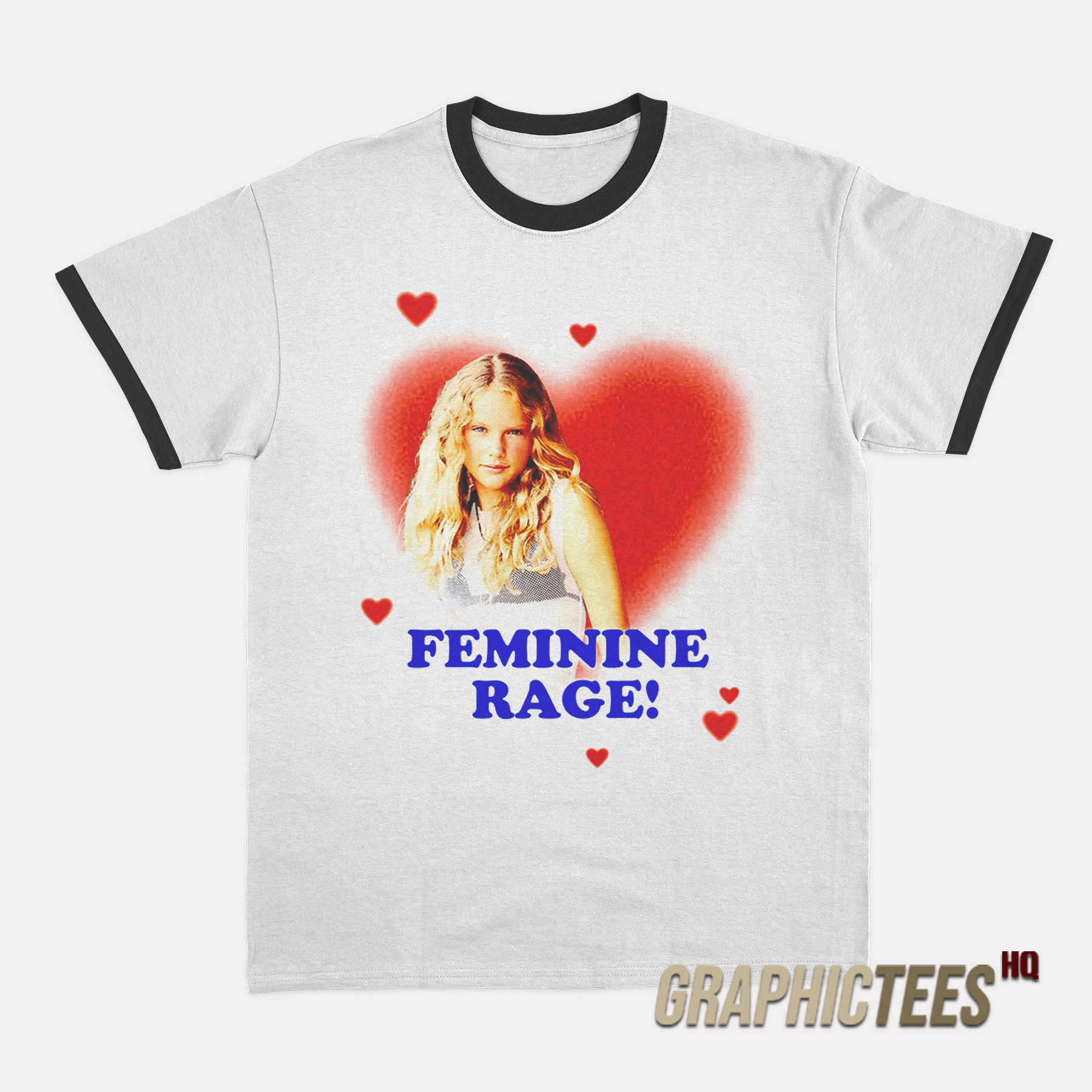 Taylor Rage Feminine Rage Ringer T-Shirt Taylor Rage Feminine Rage Ringer T-Shirt