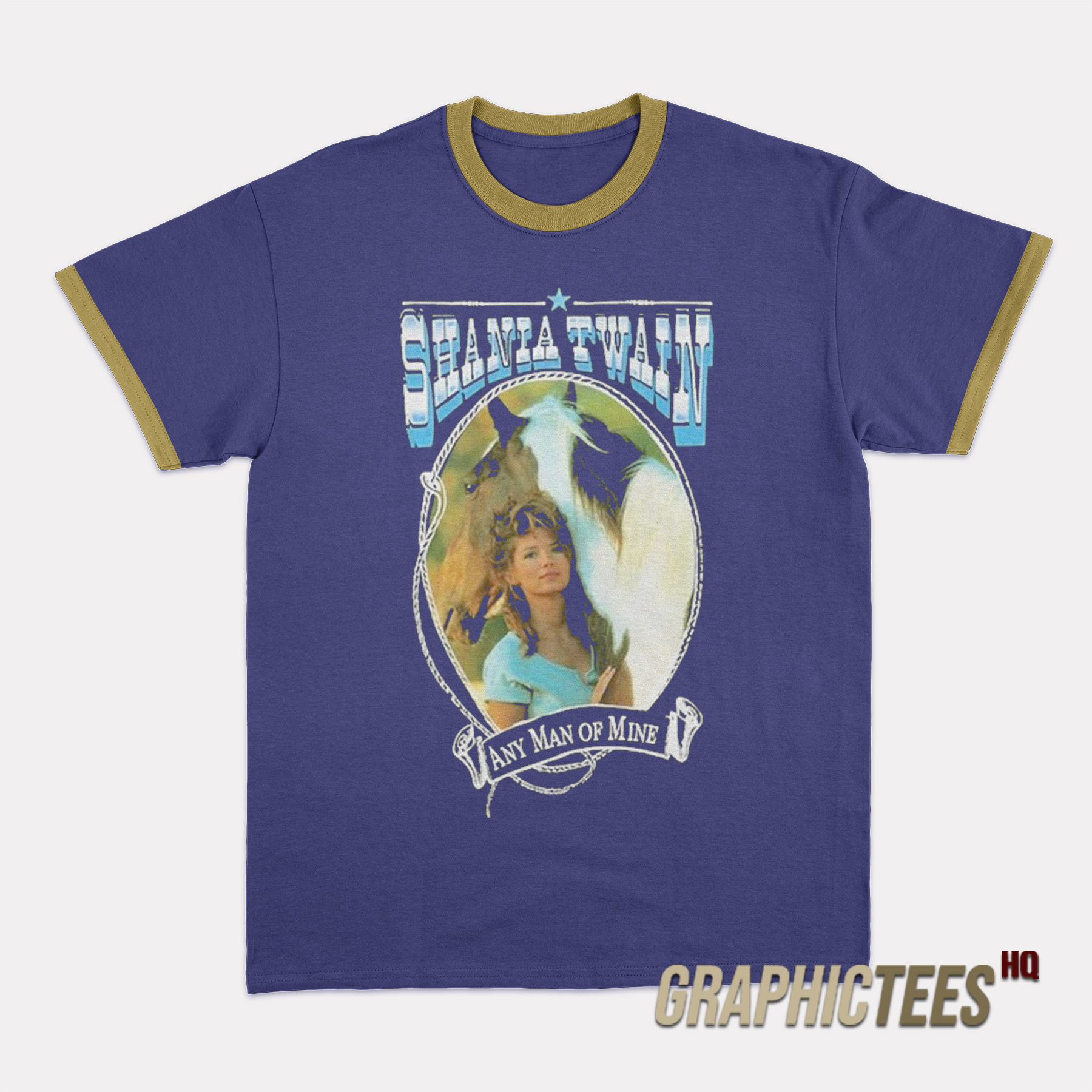 Shania Twain Any Man of Mine Ringer T-Shirt Shania Twain Any Man of Mine Ringer T-Shirt
