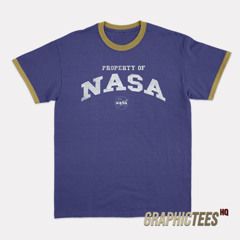 Property Of Nasa Ringer T-Shirt Property Of Nasa Ringer T-Shirt