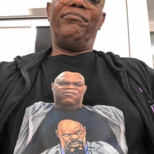 Samuel Jackson Wearing A T-Shirt Of Himself T-Shirt