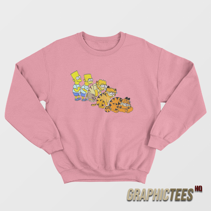 Bart Simpson to Garfield Animorph Sweatshirt Bart Simpson to Garfield Animorph Sweatshirt