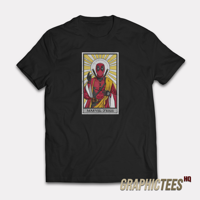 Card Marvel Jesus Deadpool T-Shirt Card Marvel Jesus Deadpool T-Shirt