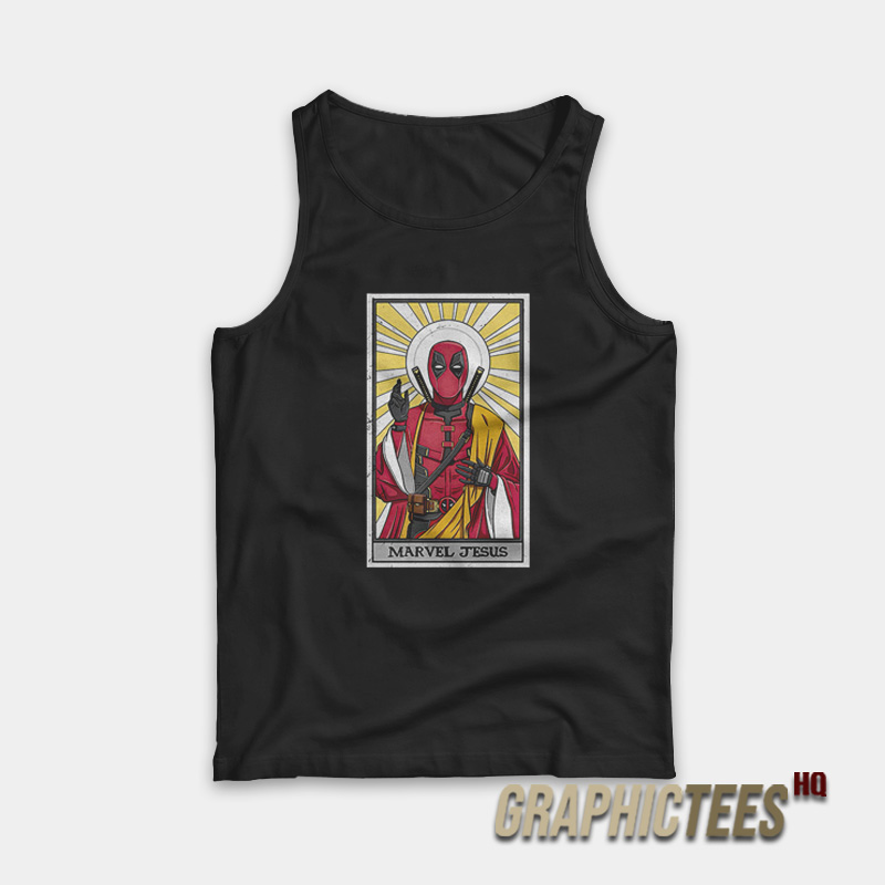 Card Marvel Jesus Deadpool Tank Top Card Marvel Jesus Deadpool Tank Top