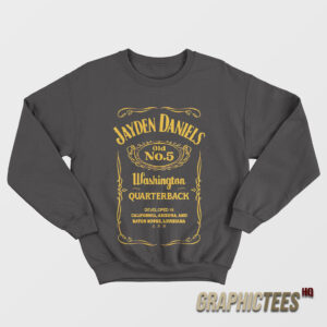Jayden Daniels No 5 Washington Quarterback Sweatshirt