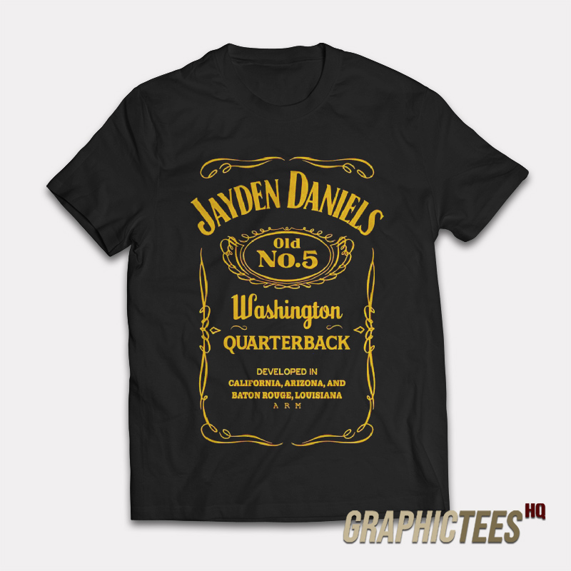 Jayden Daniels No 5 Washington Quarterback T-Shirt Jayden Daniels No 5 Washington Quarterback T-Shirt