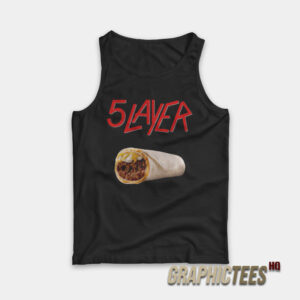 5 Layer Burrito Slayer Parody Logo Tank Top