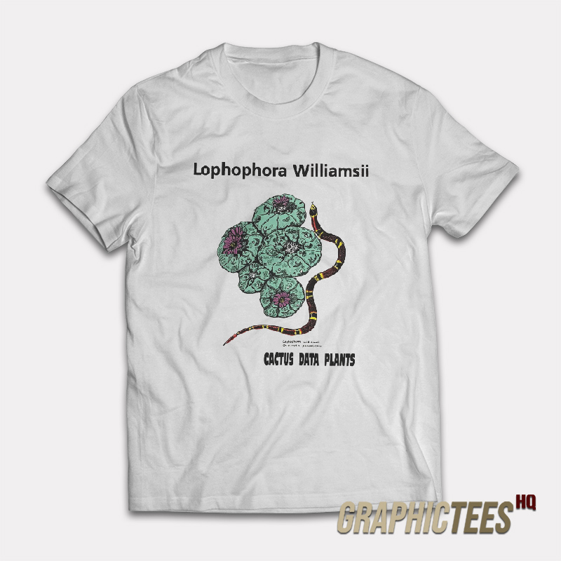 Lophophora Williamsii Cactus Data Plants T-Shirt Lophophora Williamsii Cactus Data Plants T-Shirt