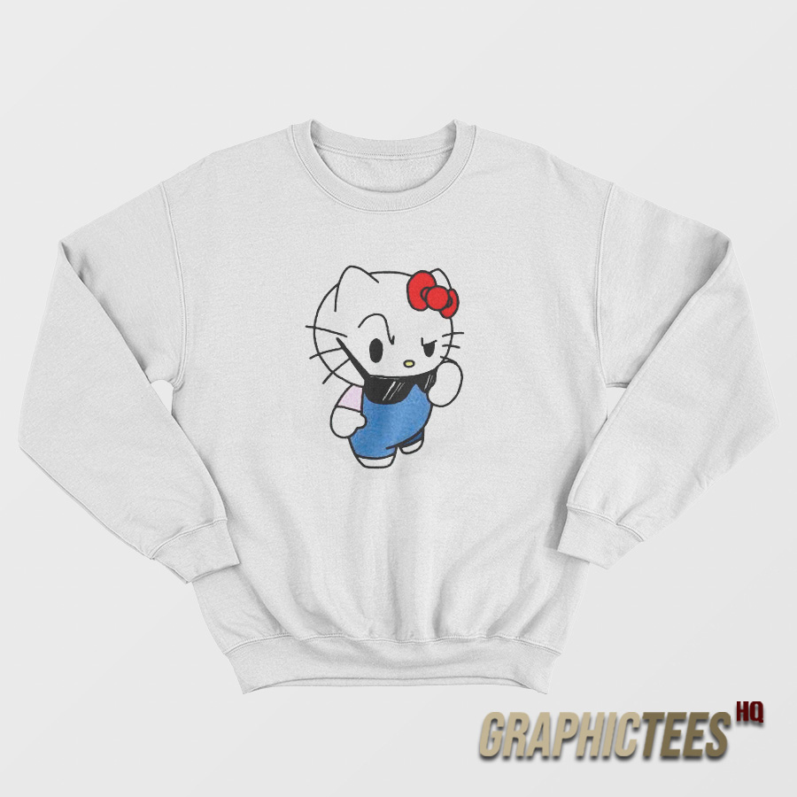 Hello Kitty Gangster Raised Eyebrow Sweatshirt Hello Kitty Gangster Raised Eyebrow Sweatshirt