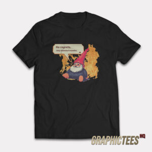 Christmas Gnome No Regrets Only Whimsical Mistakes Tee Shirt