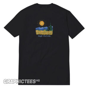 Gogh Outside Wheatfield And Sun Tee Shirt