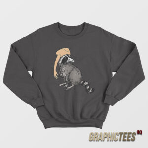 Raccoon Wearing Human Arm Hat Sweatshirt funny
